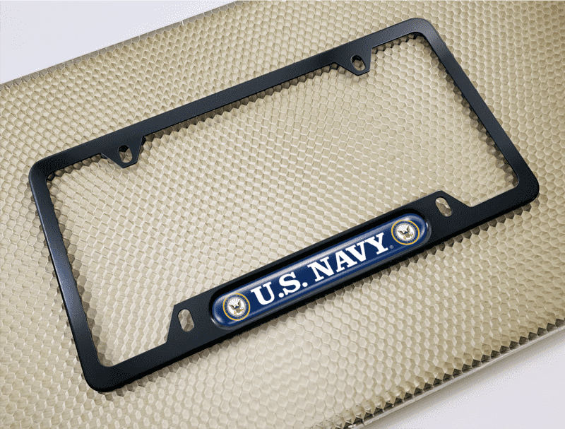 U.S. Navy - Anodized Aluminum License Plate Frames